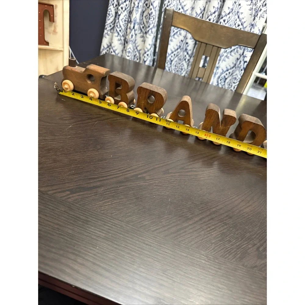 Vintage Handcrafted Wooden Name Train BRANDPersonalized Nursery Decor‎ 26 Inch